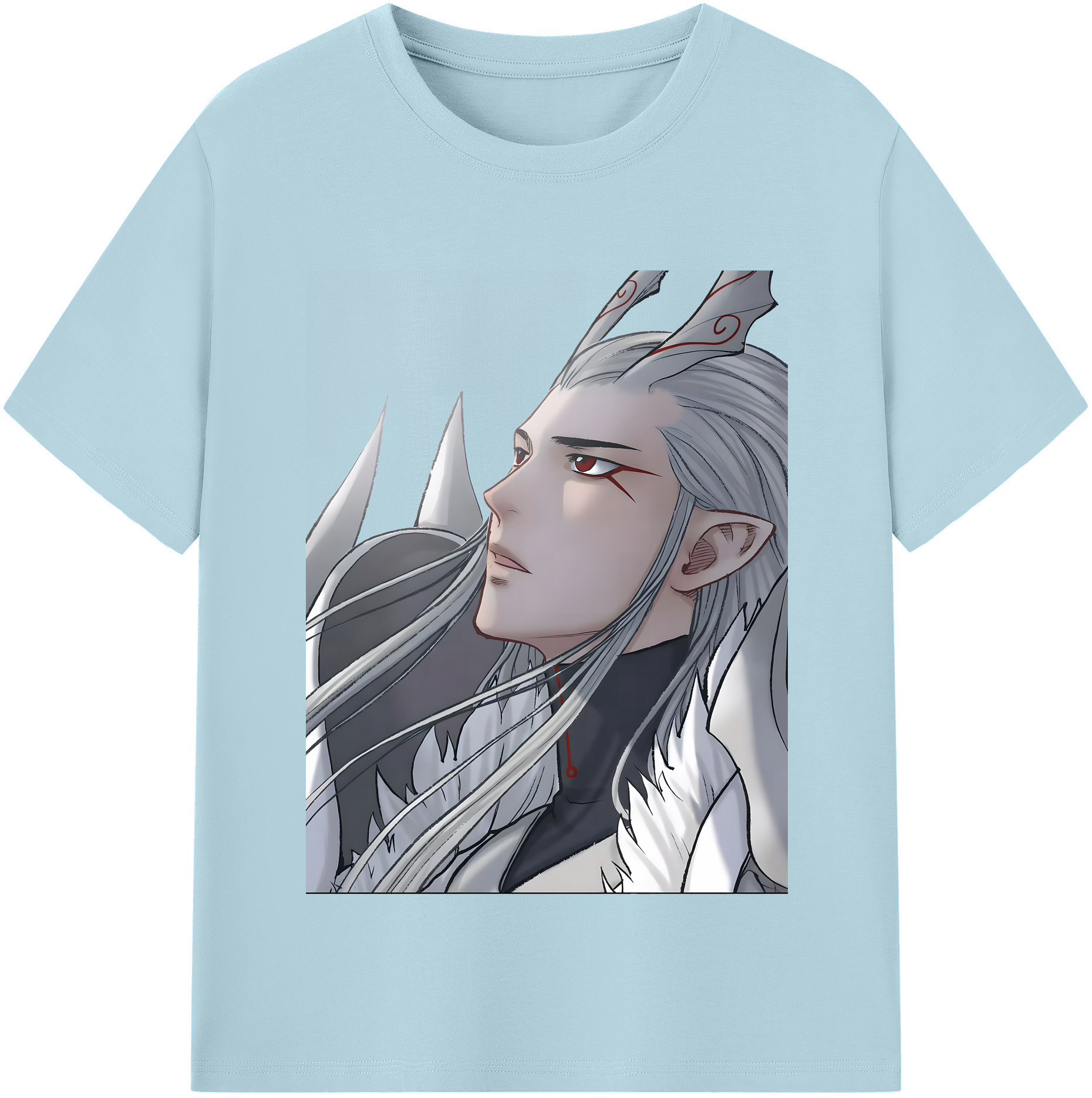 （画像用） Ne Zha 2 ナタ 魔童の大暴れ 綿100％半袖Tシャツ（フロントプリント）